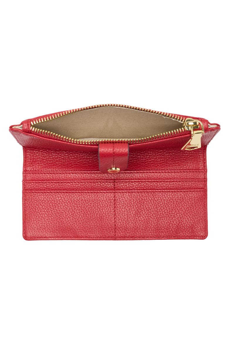 Viliant Slim Leather Wallet, Alternate, color, CRIMSON