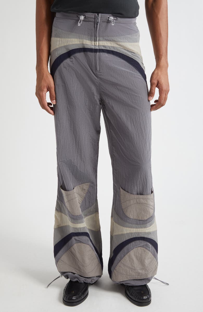 ERL Gender Inclusive Nylon Rave Pants, Main, color, Grey