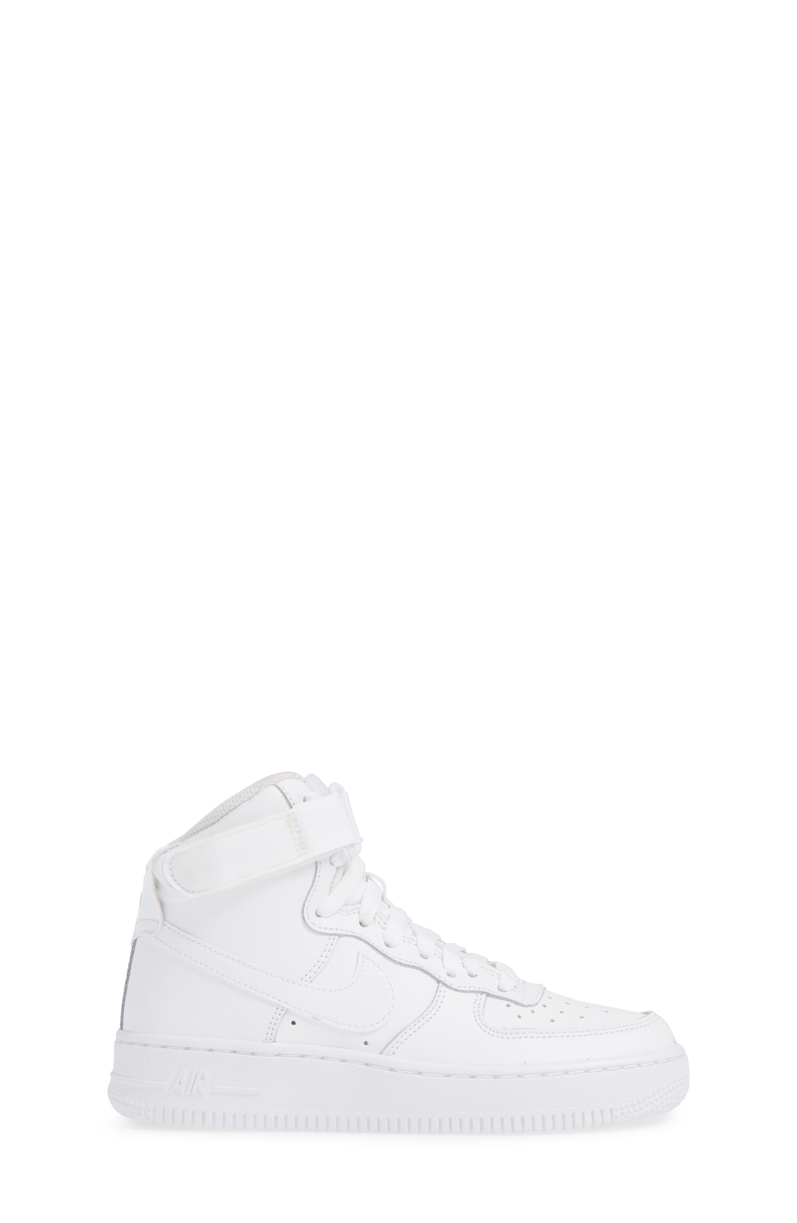 Air Force 1 High Top Sneaker, Alternate, color, WHITE