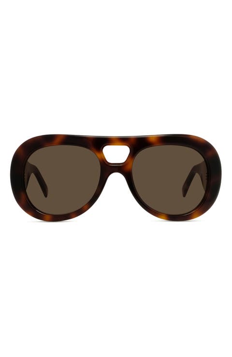 Bold 53mm Gradient Round Sunglasses