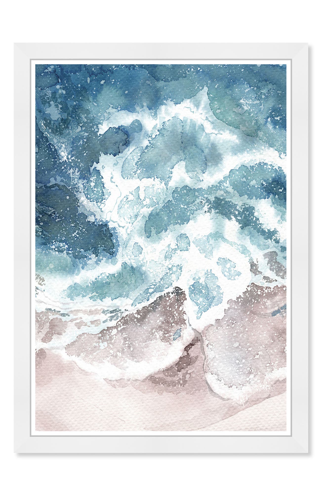 Wynwood Studio Seaside Waves Framed Wall Art, 15" x 21"
