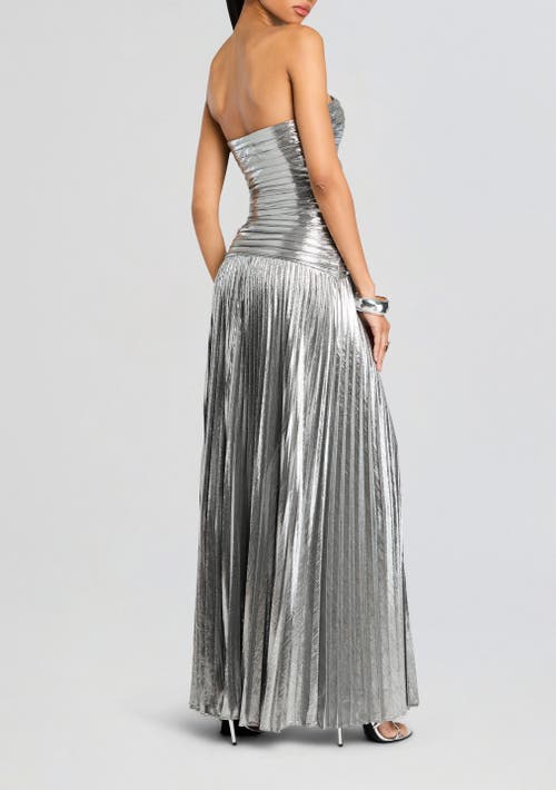 Retroféte Mallory Dress In Aluminium