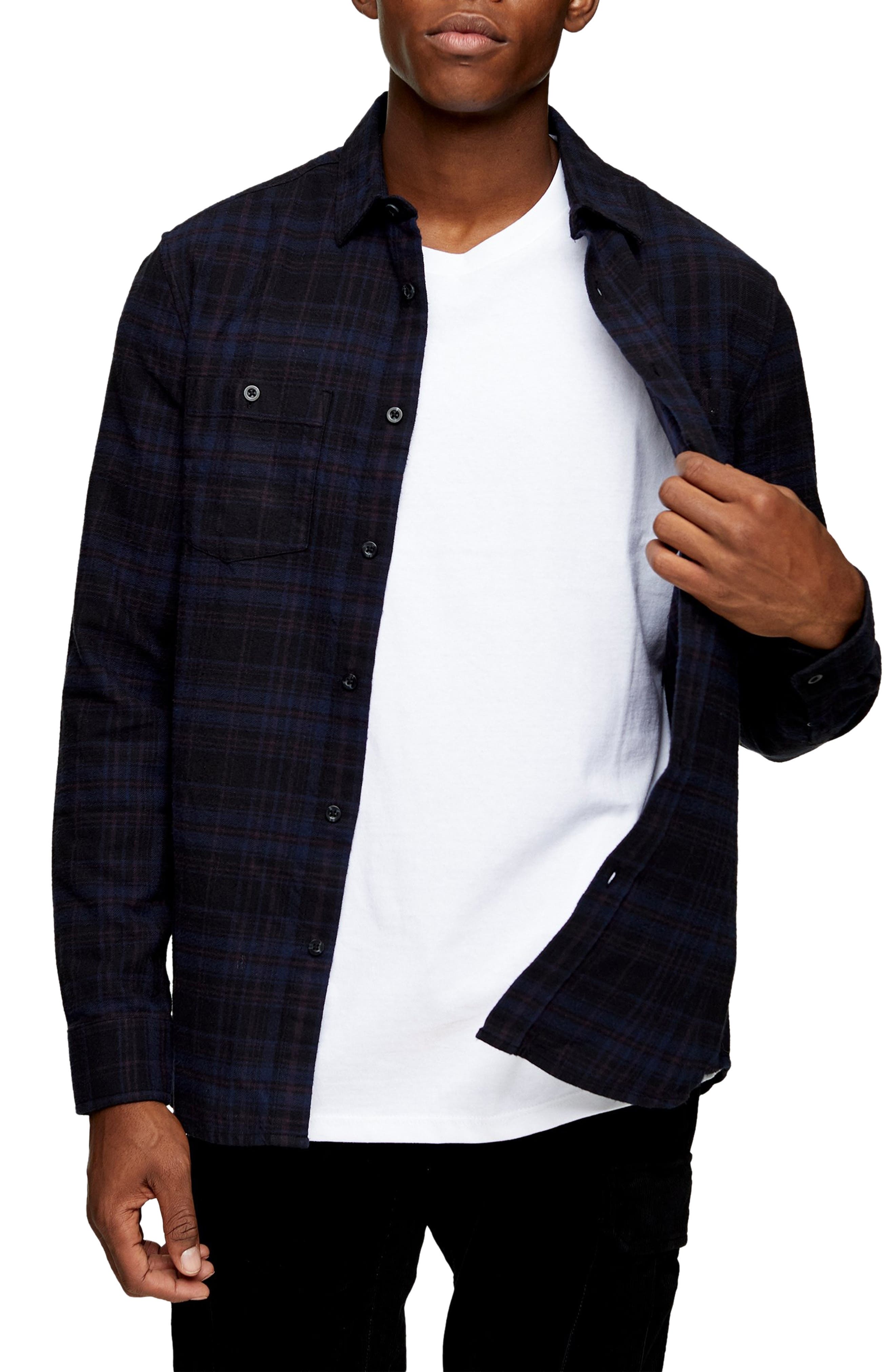 Topman Gothic Check Button-Up Sport Shirt (Men) | Nordstrom