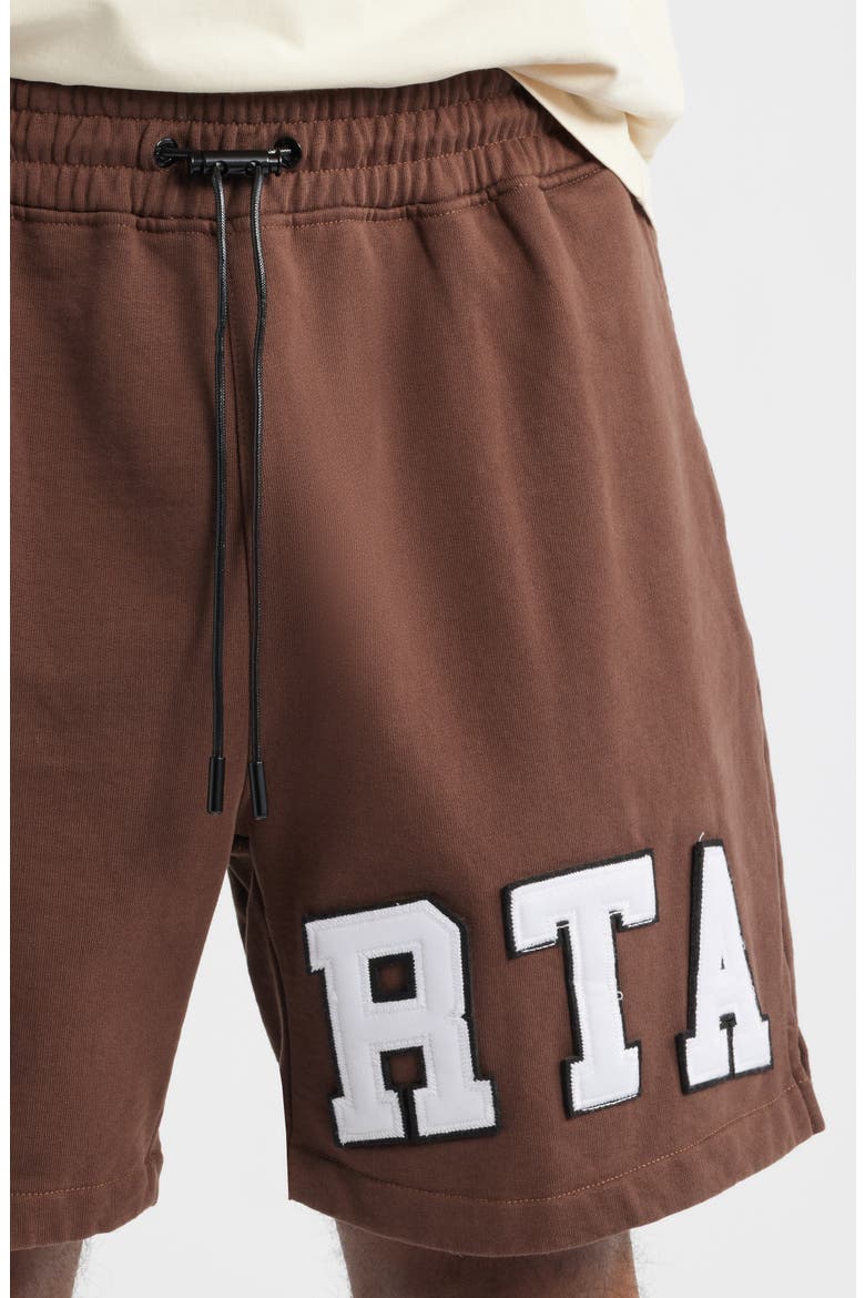 Clyde Cotton Sweat Shorts, Alternate, color, BROWN COLLEGIATE