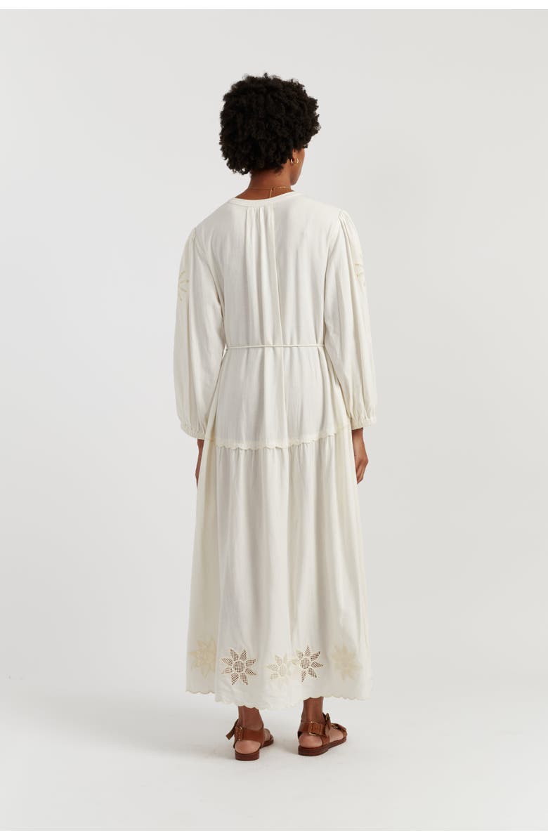 Chinti & Parker Sienna Linen-Blend Broderie Dress, Alternate, color, 