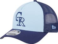 New Era Men's New Era Light Blue/Navy Colorado Rockies 2-Tone Color Pack 9FORTY M-Crown A-Frame Adjustable Hat
