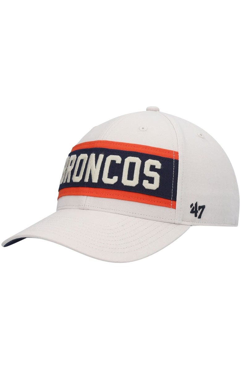 '47 Men's '47 Cream Denver Broncos Crossroad MVP Adjustable Hat, Alternate, color, 