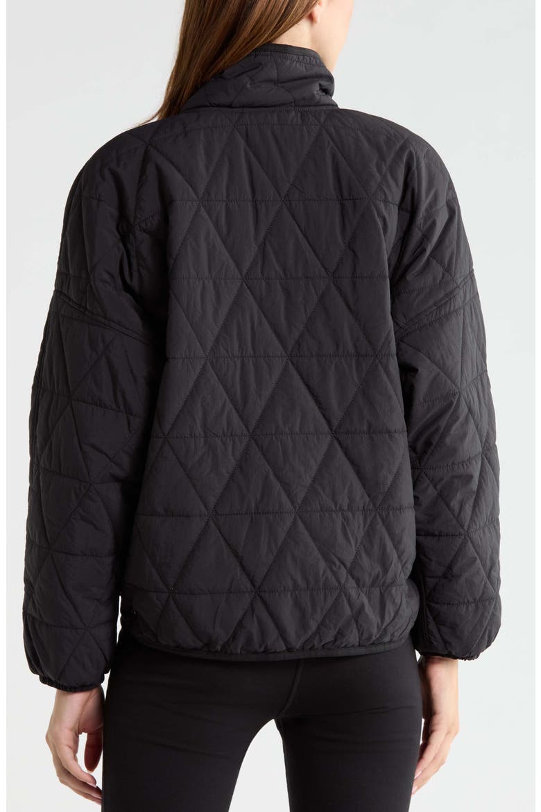 Compass Quilted Packable Jacket, Alternate, color, BLACK