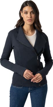 Saint + Sofia Cotton Biker Jacket