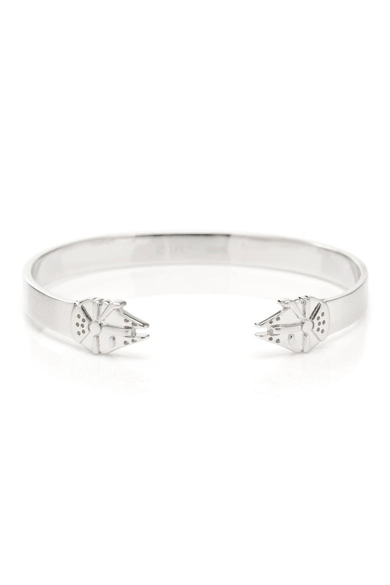 Men's Millenium Falcon Cuff Bracelet, Main, color, SILVER