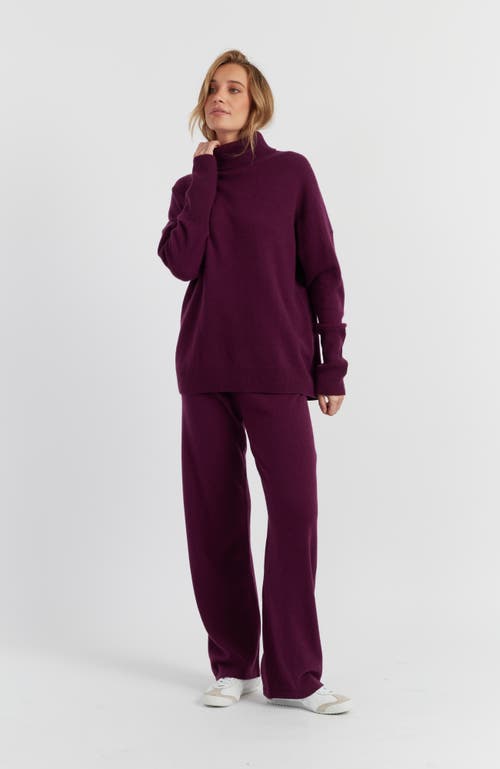 Chinti & Parker Pure Cashmere Roll Neck Sweater In Burgundy
