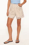 Petal & Pup Rowley High Waist Crochet Shorts