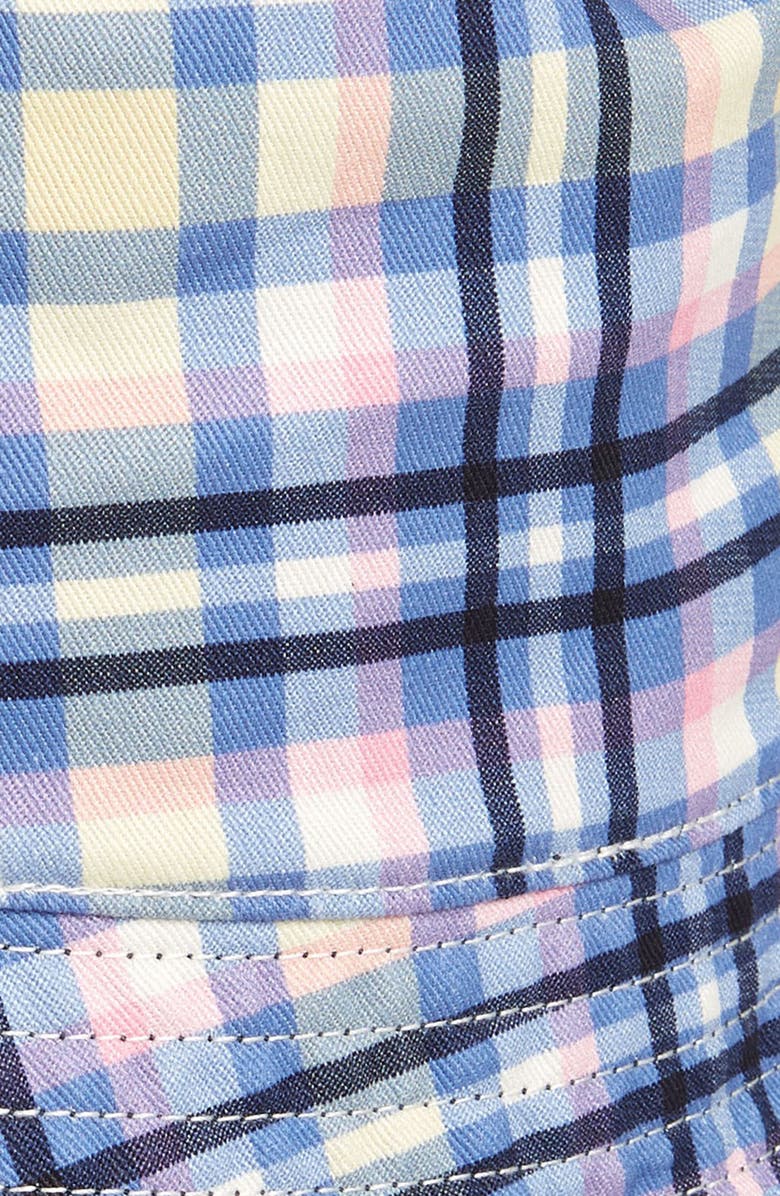 Kate Spade New York garden plaid reversible cotton bucket hat, Alternate, color, 