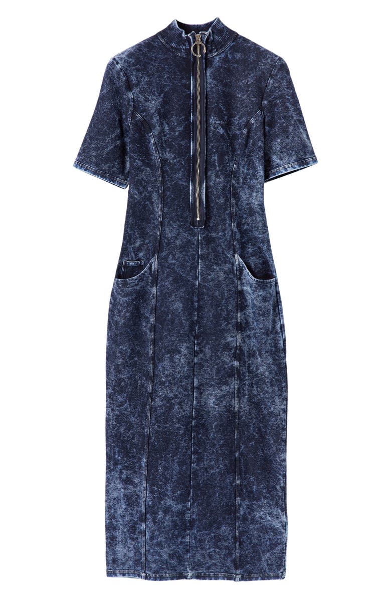 Desigual Zip-Up Denim Dress, Alternate, color, 