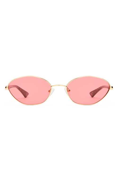 Le Specs Le Bebe 58mm Oval Sunglasse In Pink