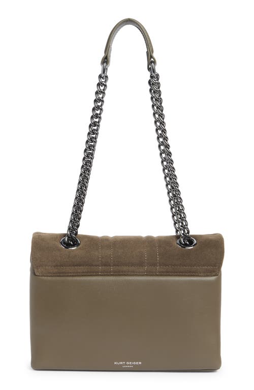Kurt Geiger London Kensington Quilted Shoulder Bag In Gray