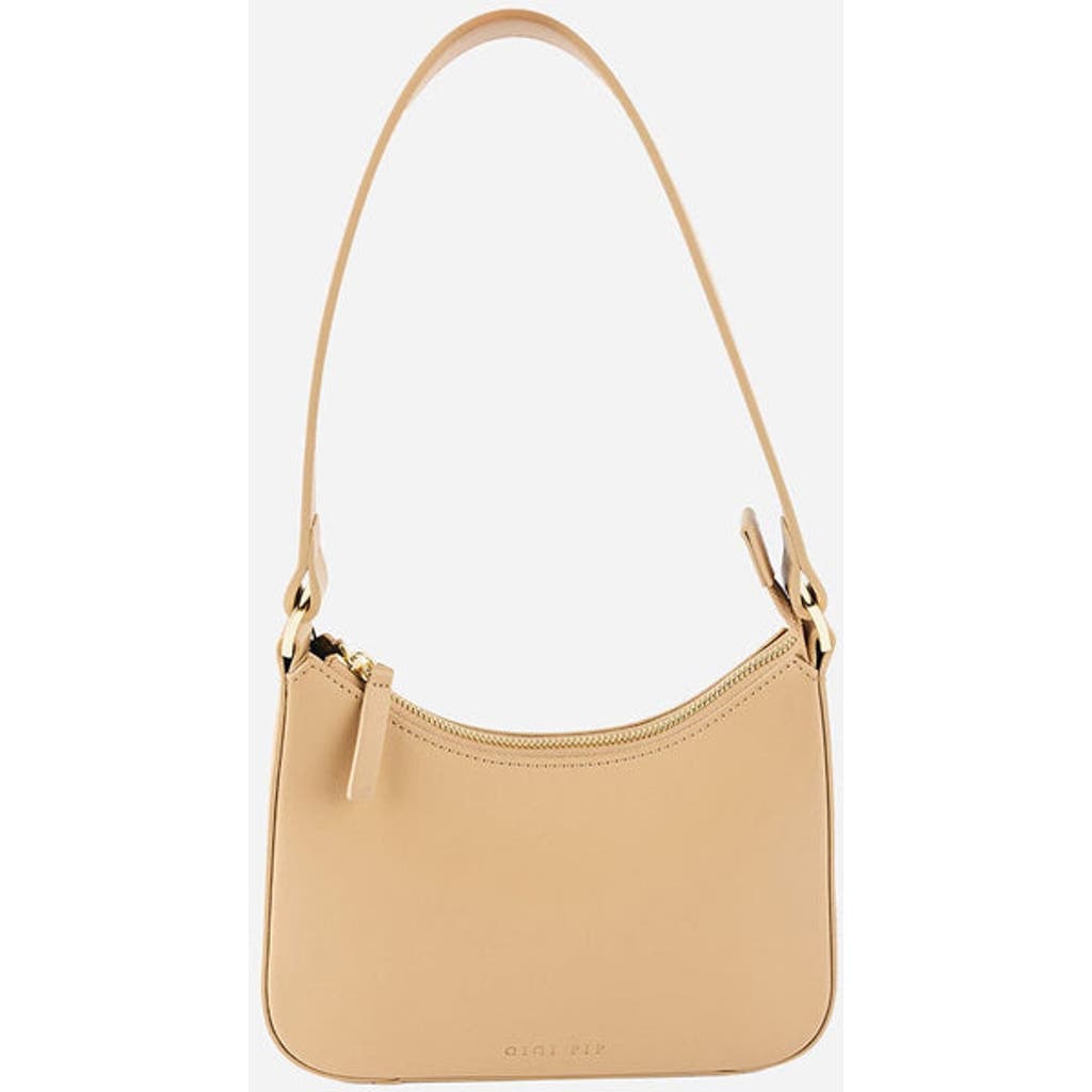 Gigi Pip Lyra Classic Genuine Leather Handbag In Tan