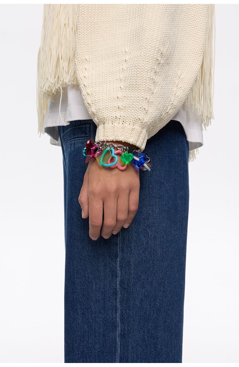 Bimba y Lola Multicolor Hearts Bracelet, Alternate, color, Fuchsia