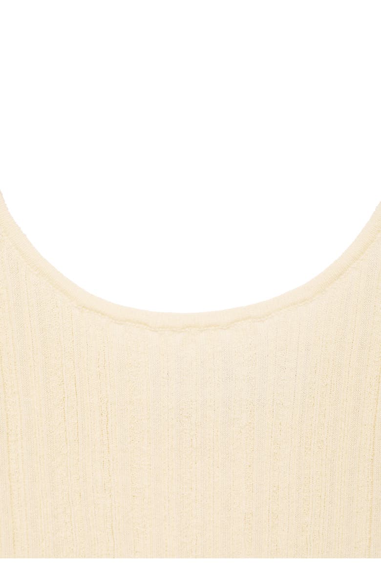 MANGO Fine Gauge Knit Tank, Alternate, color, Ecru