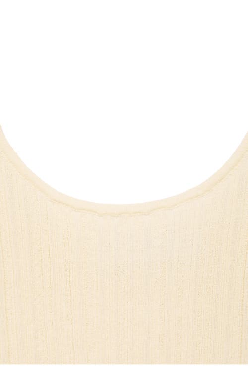 Mango Fine Gauge Knit Tank In Neutral
