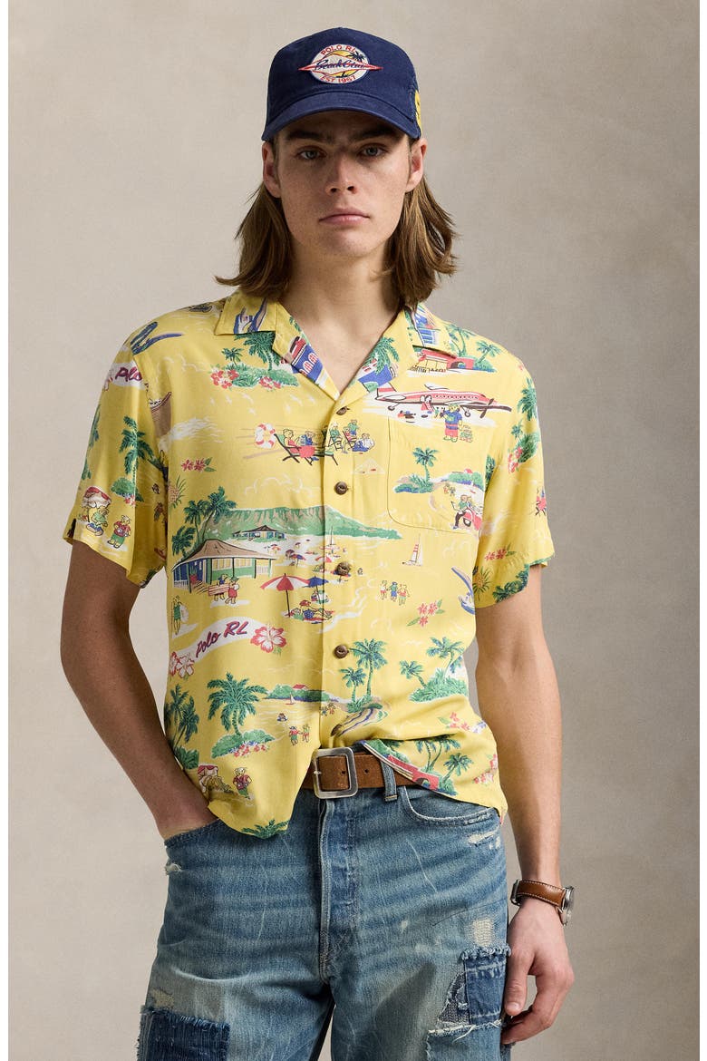 Polo Ralph Lauren Aloha Print Classic Fit Camp Shirt (Men) | Nordstrom