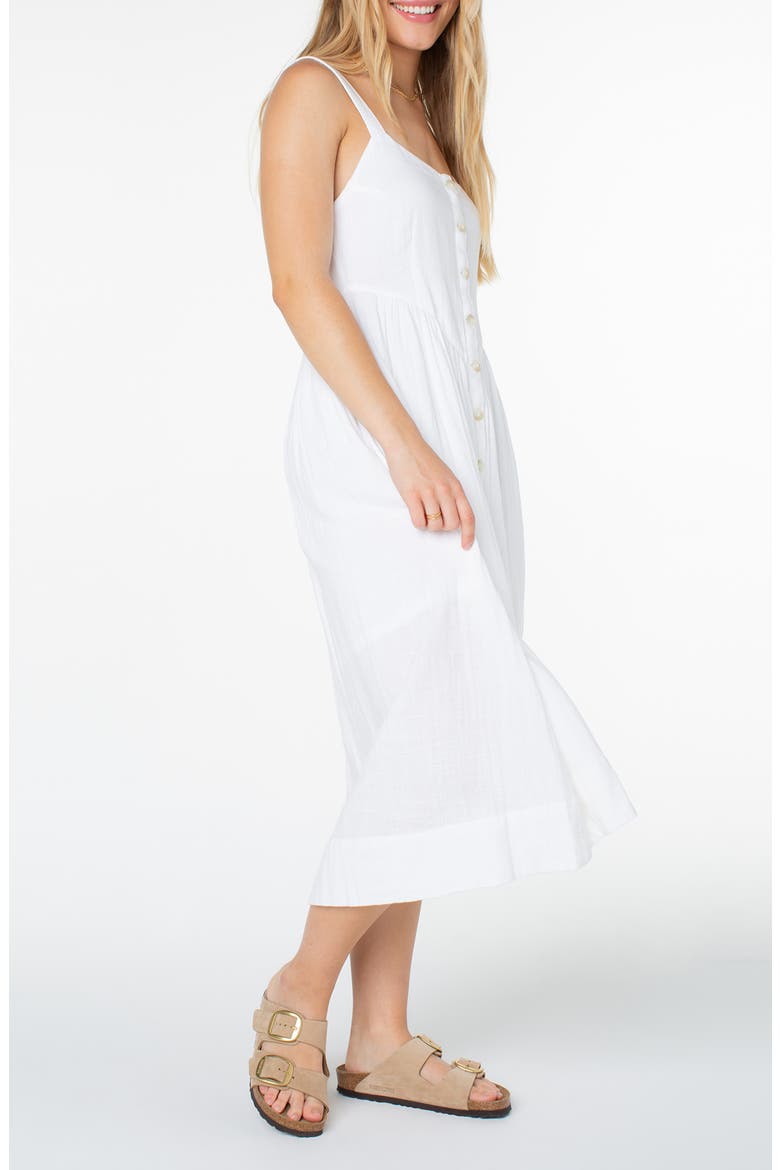 Brisa Cotton Midi Dress, Alternate, color, SNOW WHITE SOLID