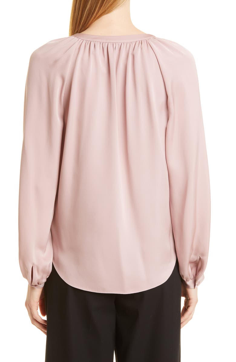 Theory Romantic Silk Blouse, Alternate, color, 