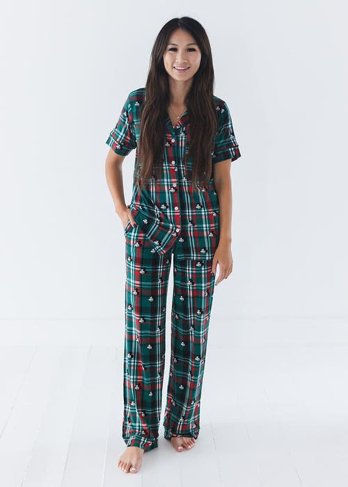 Charlie Lou Baby Steamboat Willie Tartan Pajama Set In Multi