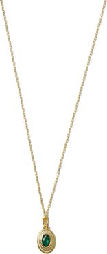Argento Vivo Sterling Silver Emerald Pendant Necklace