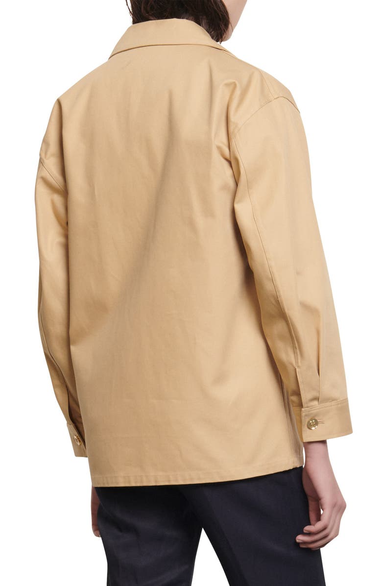SANDRO Saha Embellished Canvas Jacket, Alternate, color,