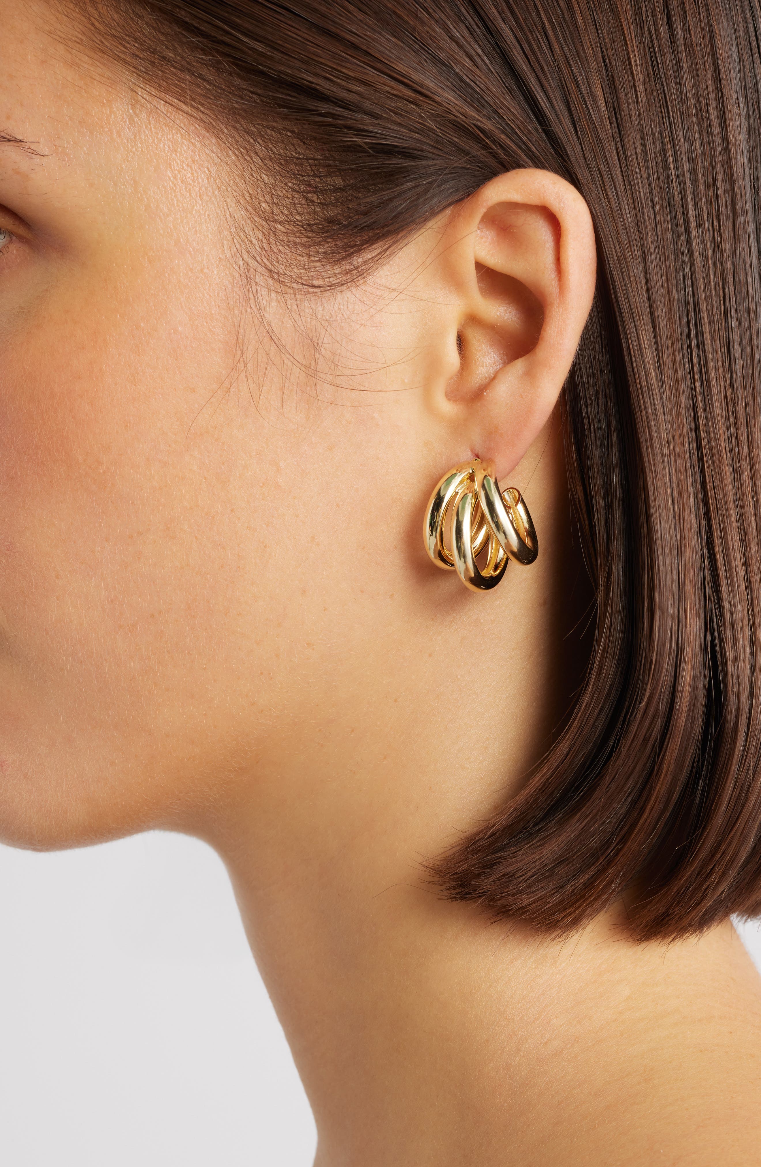 Set & Stones Anniston Triple Row Hoop Earrings (Women) | Nordstrom