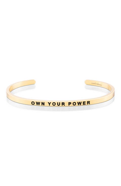 Own Your Power, Know Your Worth bracelet