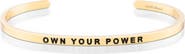 Mantra Own Your Power, Know Your Worth bracelet