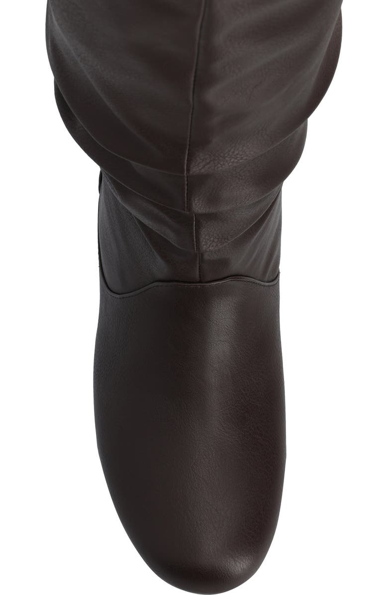 Journee Collection JOURNEE Jayne Ruched Tall Boot - Wide Calf, Alternate, color, Brown