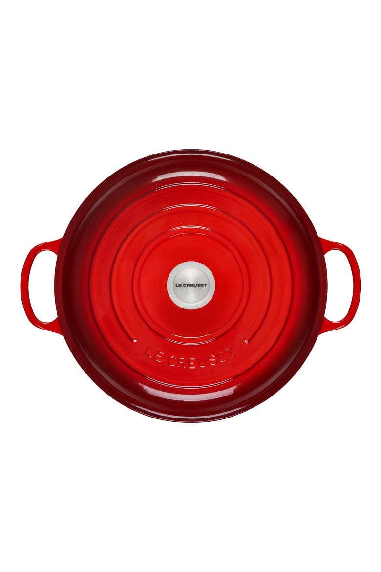 Signature 5-Quart Enameled Cast Iron Braiser, Main, color, CERISE