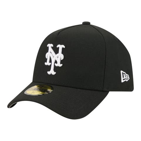 Men's New Era  Black New York Mets A-Frame 59FORTY Fitted Hat