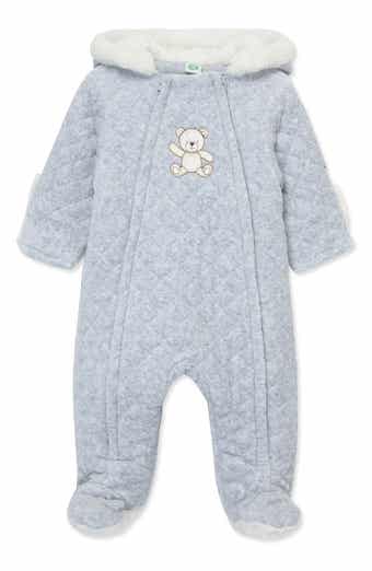 Faux Fur Hooded Quilted Bear Pram