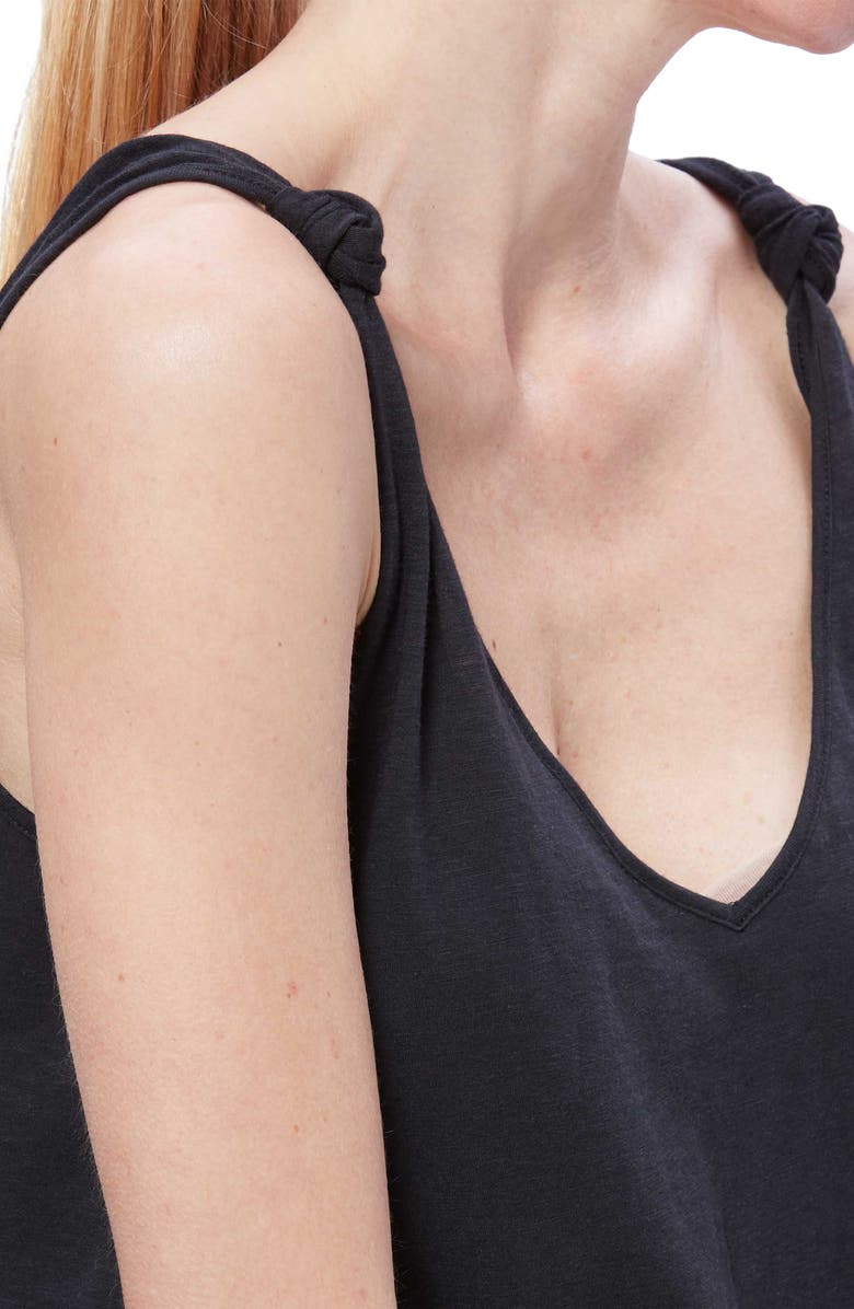 PAIGE Rylen Knot Shoulder Cotton Blend Tank, Alternate, color, 