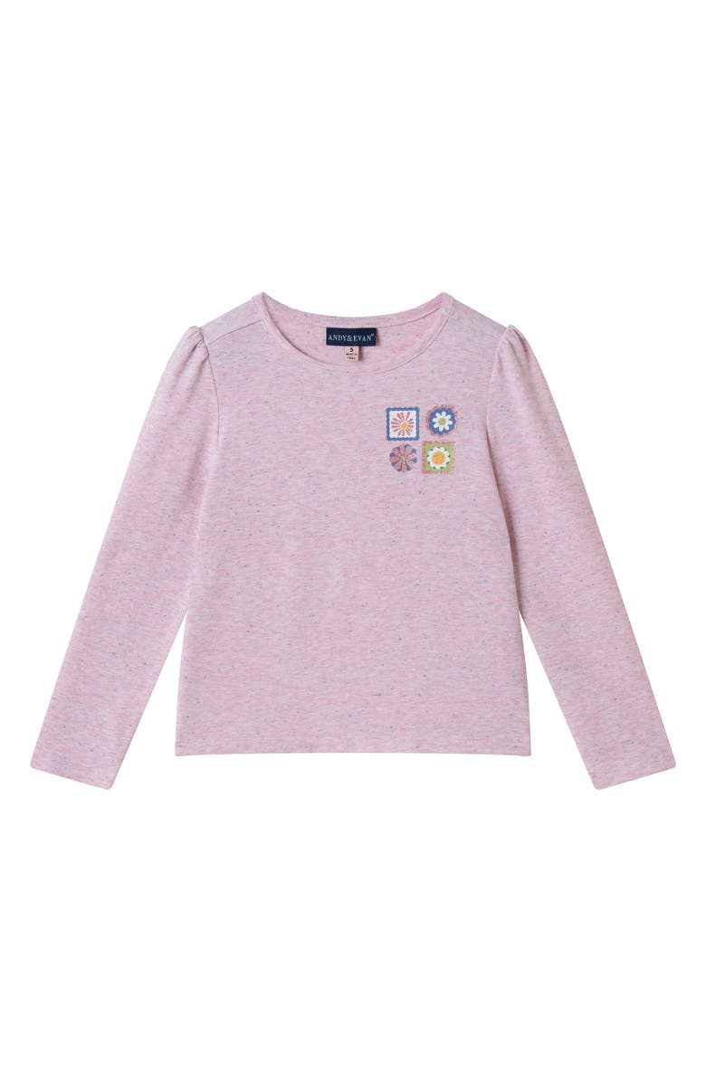 Andy & Evan Kids' Graphic Print Long Sleeve Top, Main, color, Pink