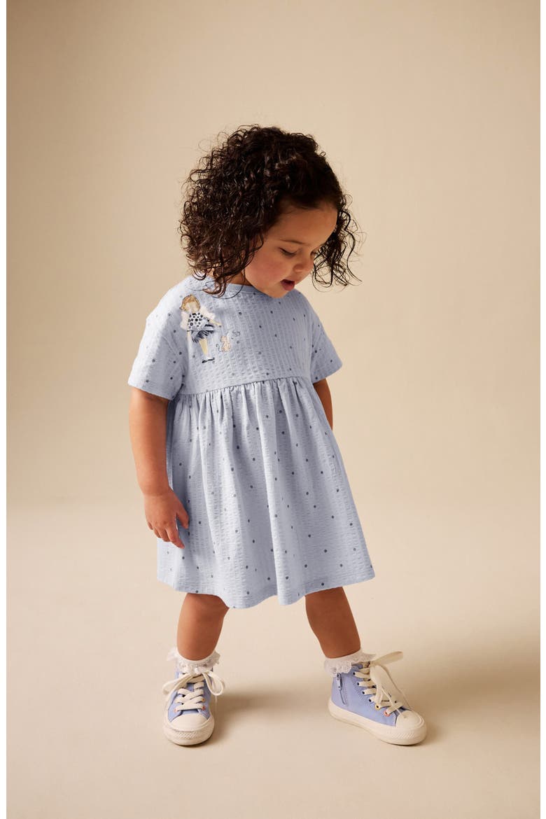 Kids' Fairy Print Rib Jersey Dress, Alternate, color, BLUE