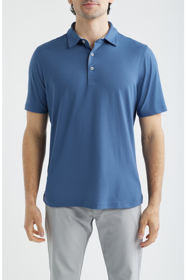 Solid Performance Golf Polo, Main, color, INDIGO