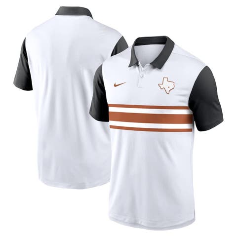 Men's Nike White/Black Texas Longhorns Athletic Prep Alt Logo Vapor Performance Polo