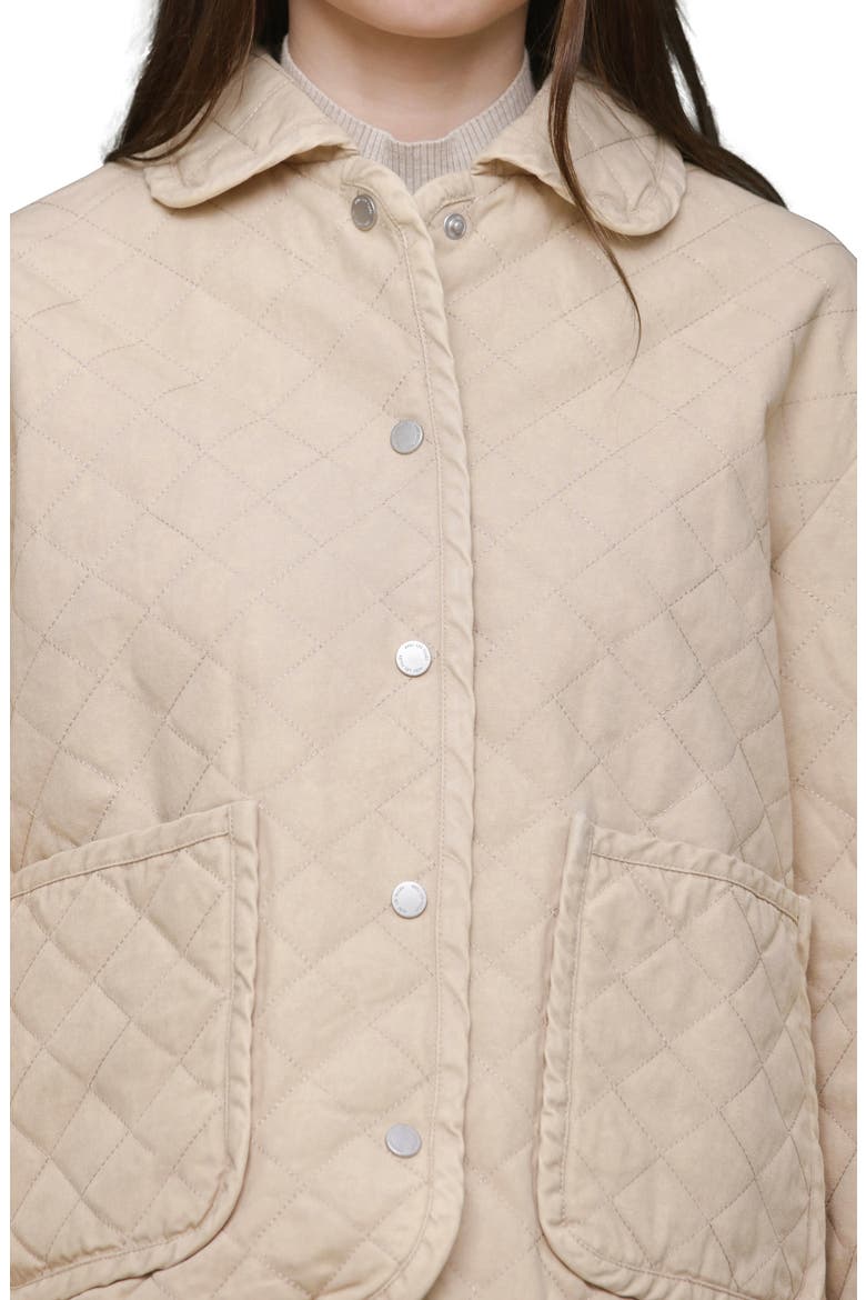 Diamond Quilted Cotton Jacket, Alternate, color, IVORY