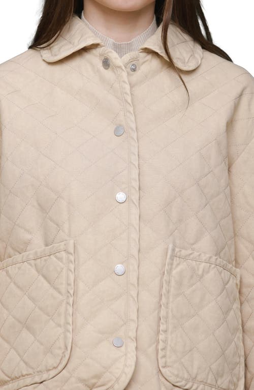 Avec Les Filles Diamond Quilted Cotton Jacket In Neutral