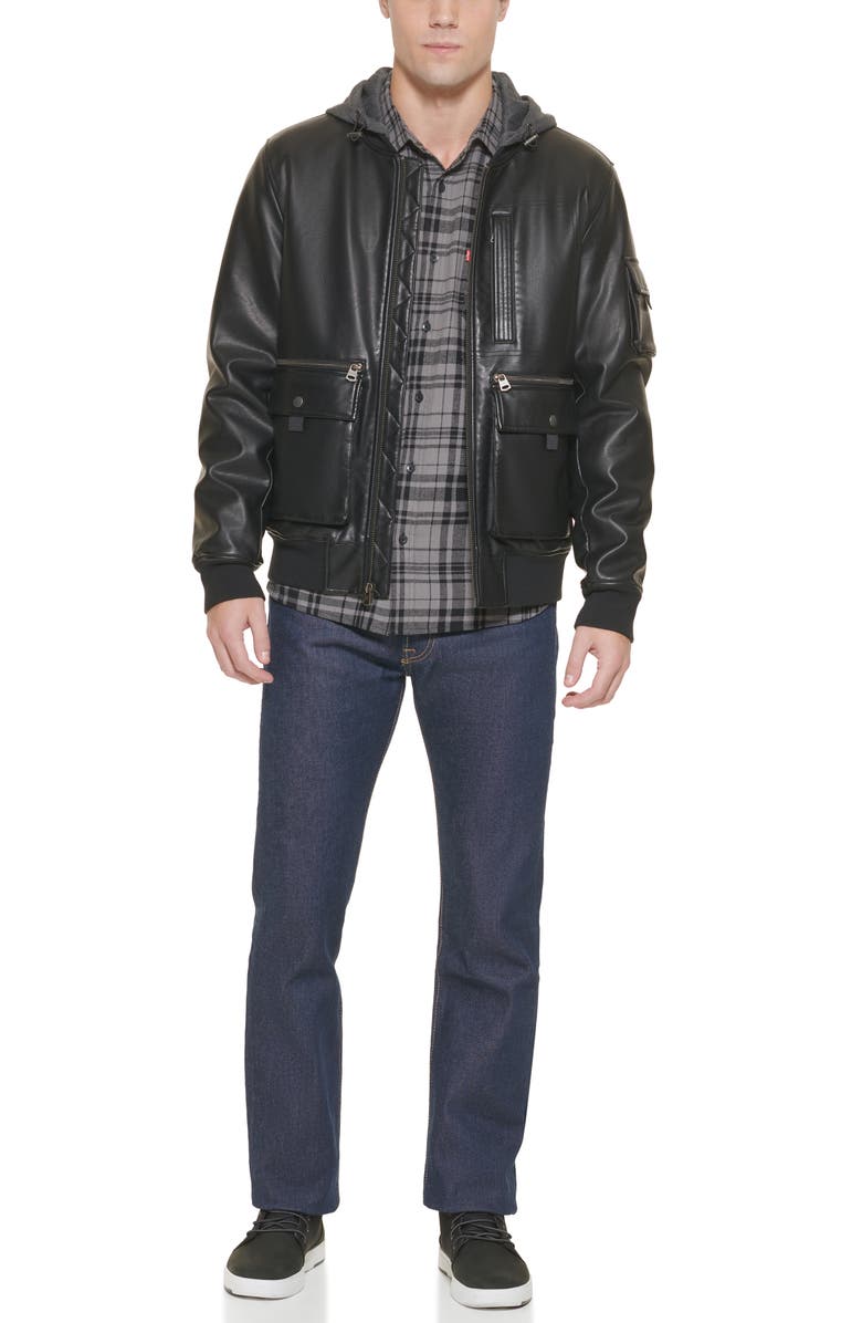 Levi's<sup>®</sup> Hooded Bomber Jacket, Alternate, color, 