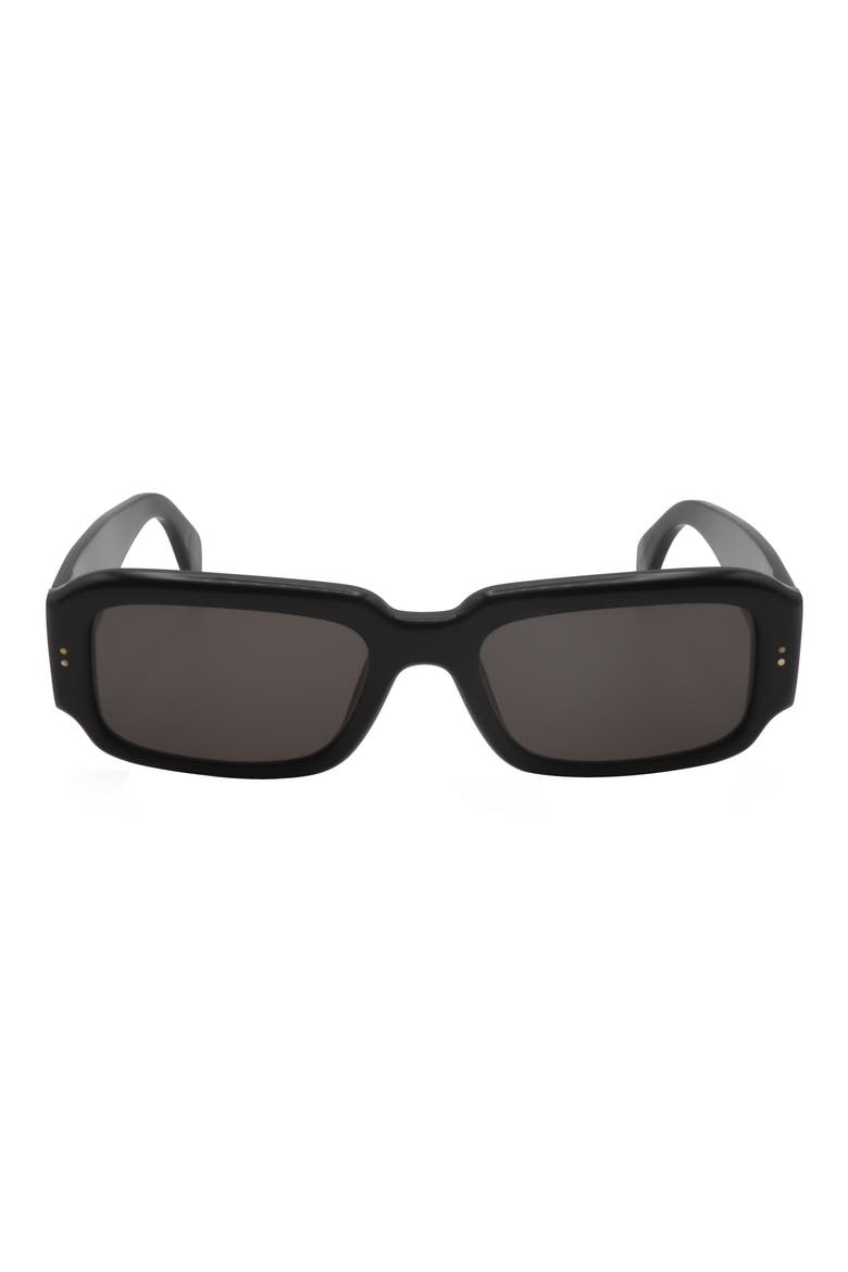 55mm Square Sunglasses, Main, color, BLACK/ DARK GREY