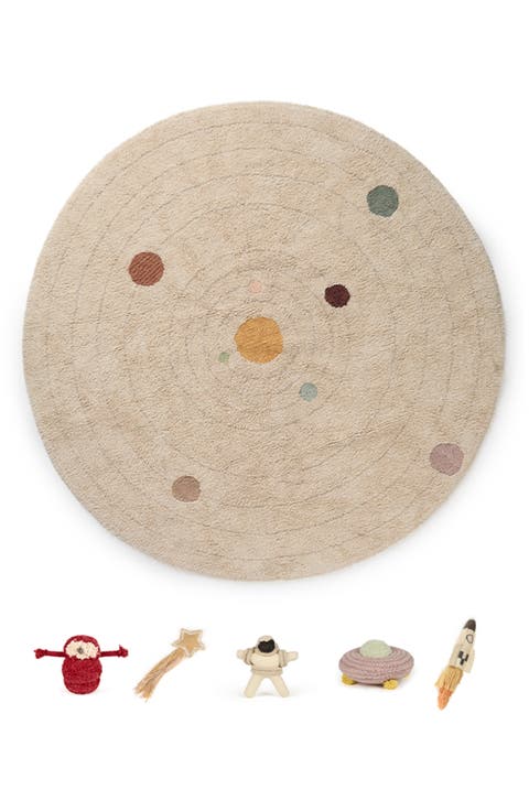 Solar System Cotton Blend Washable Rug