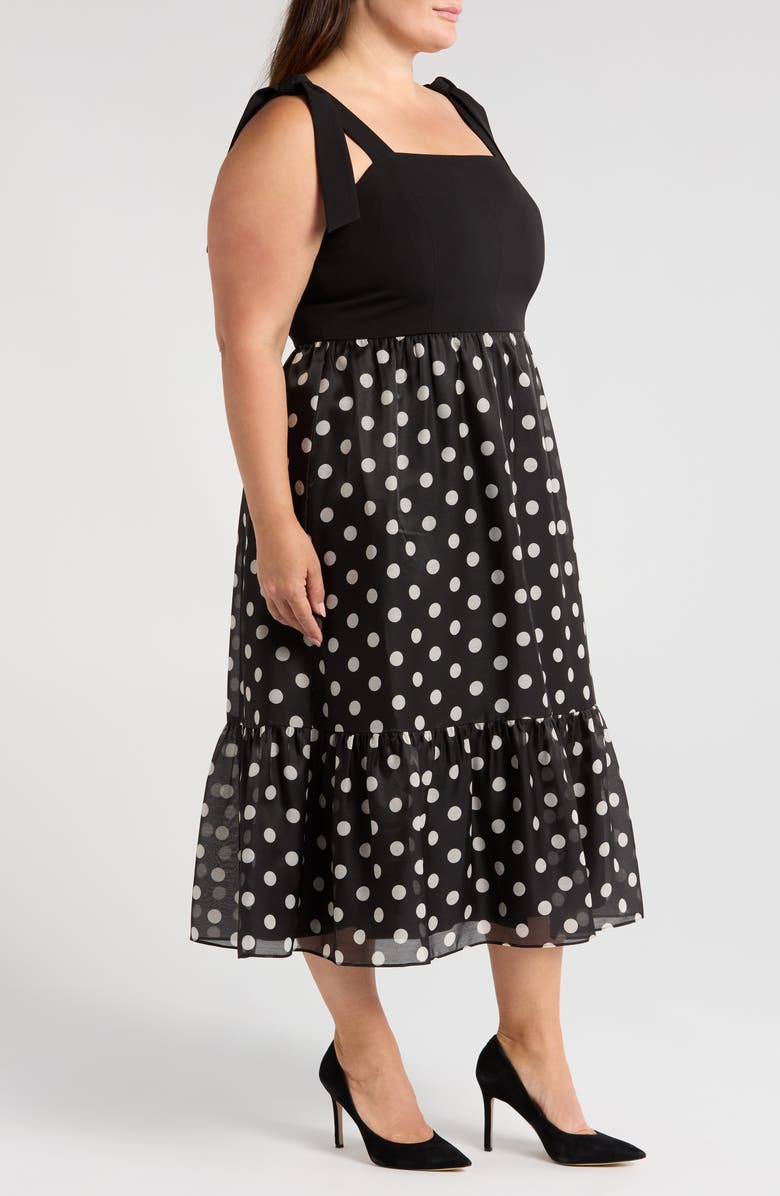 Anne Klein Tie Strap Midi Dress, Alternate, color, 