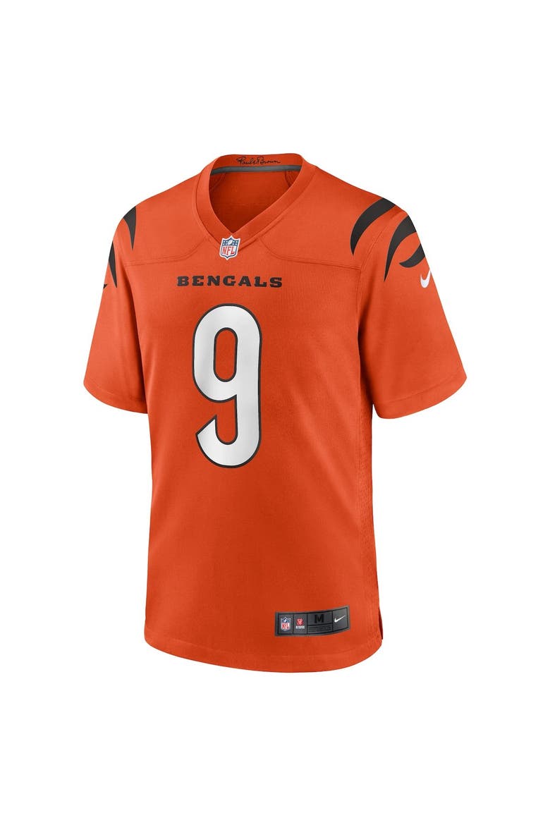 Men's Nike Joe Burrow Orange Cincinnati Bengals Alternate Game Jersey, Alternate, color, ORANGE