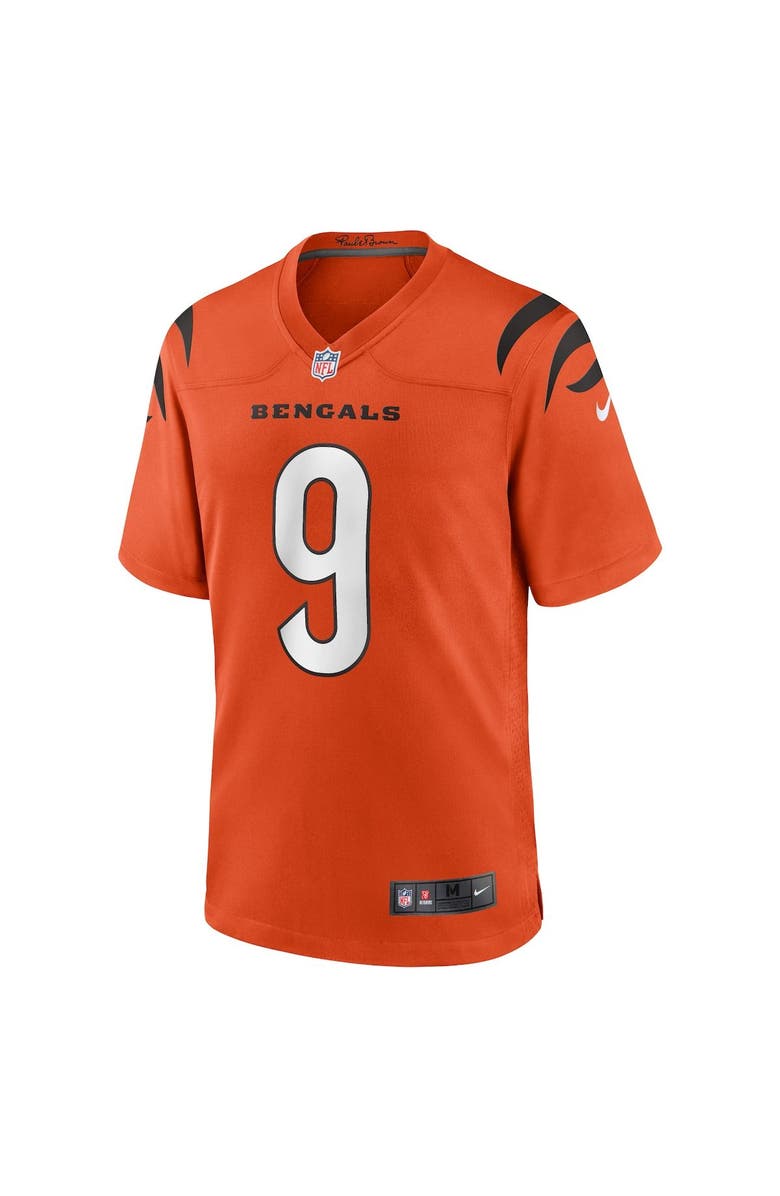Nike Men's Nike Joe Burrow Orange Cincinnati Bengals Alternate Game Jersey, Alternate, color, Orange